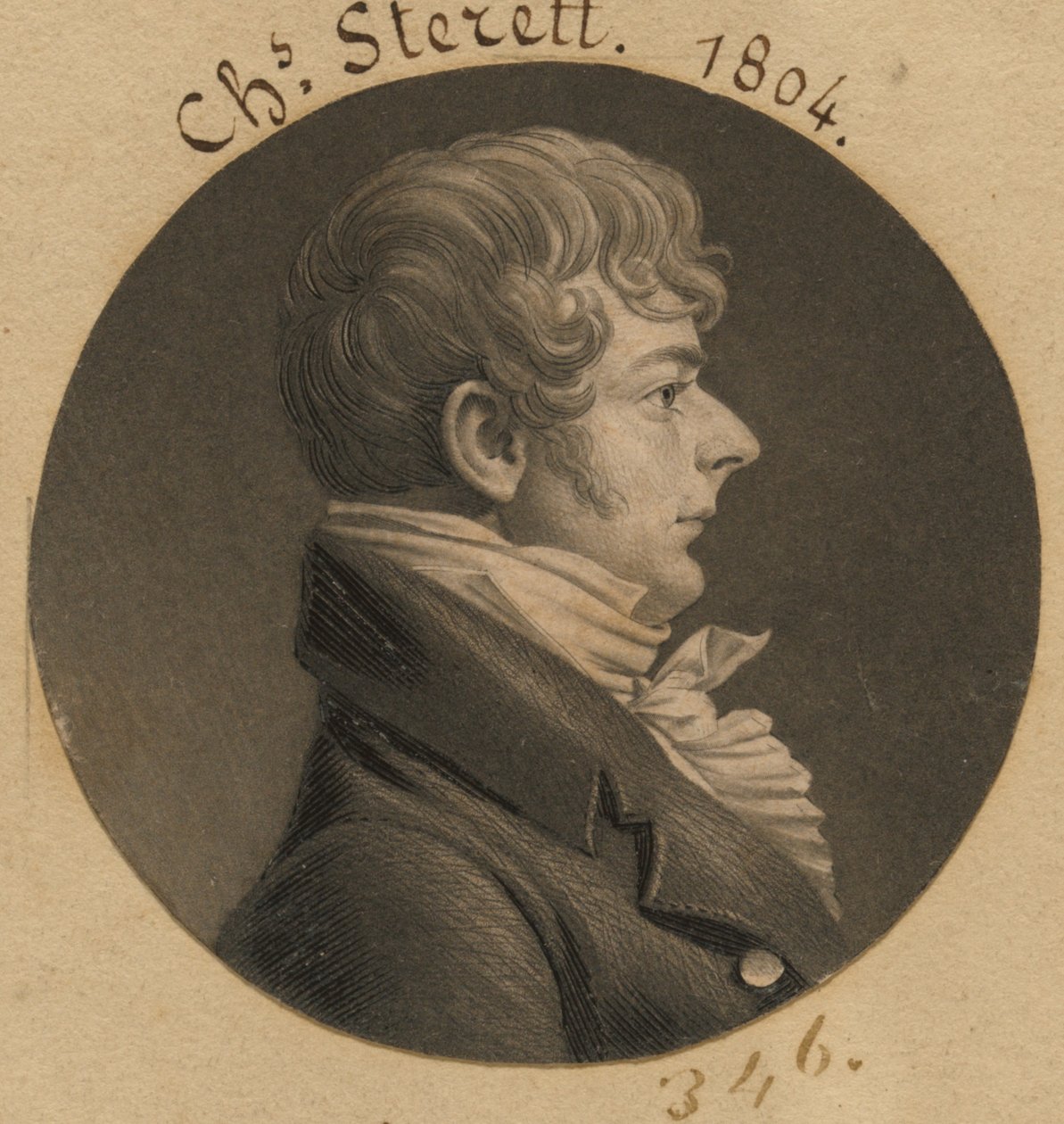 Charles Sterett door Charles Balthazar Julien Févret de Saint-Mémin