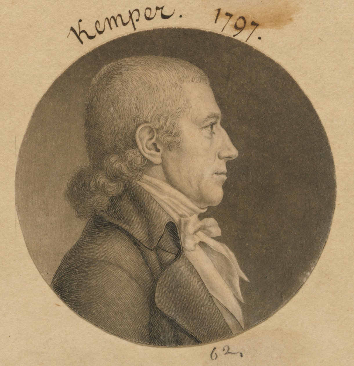 Daniel Kemper door Charles Balthazar Julien Févret de Saint-Mémin