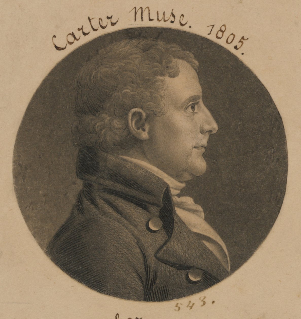 Edward Carter door Charles Balthazar Julien Févret de Saint-Mémin
