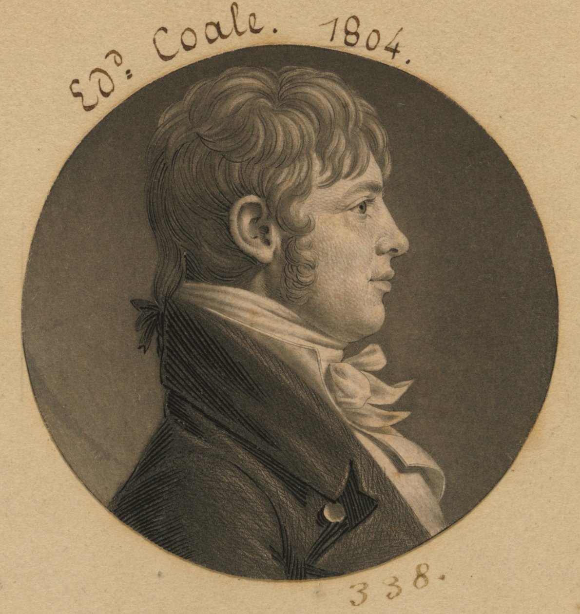 Edward Johnson Coale door Charles Balthazar Julien Févret de Saint-Mémin