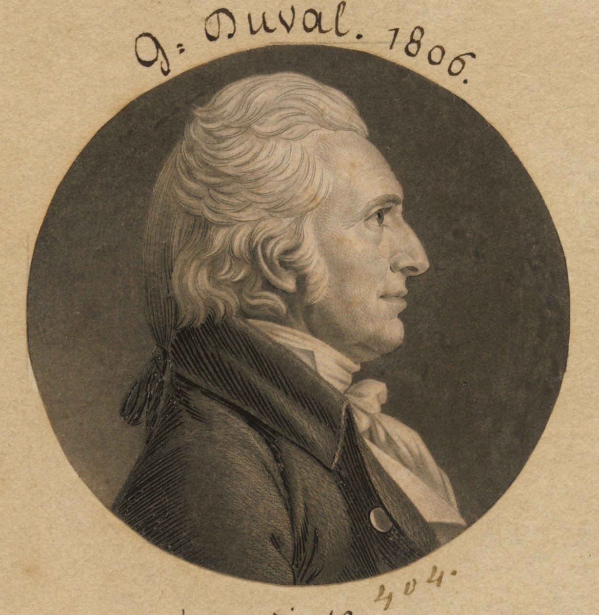 Gabriel Duvall door Charles Balthazar Julien Févret de Saint-Mémin