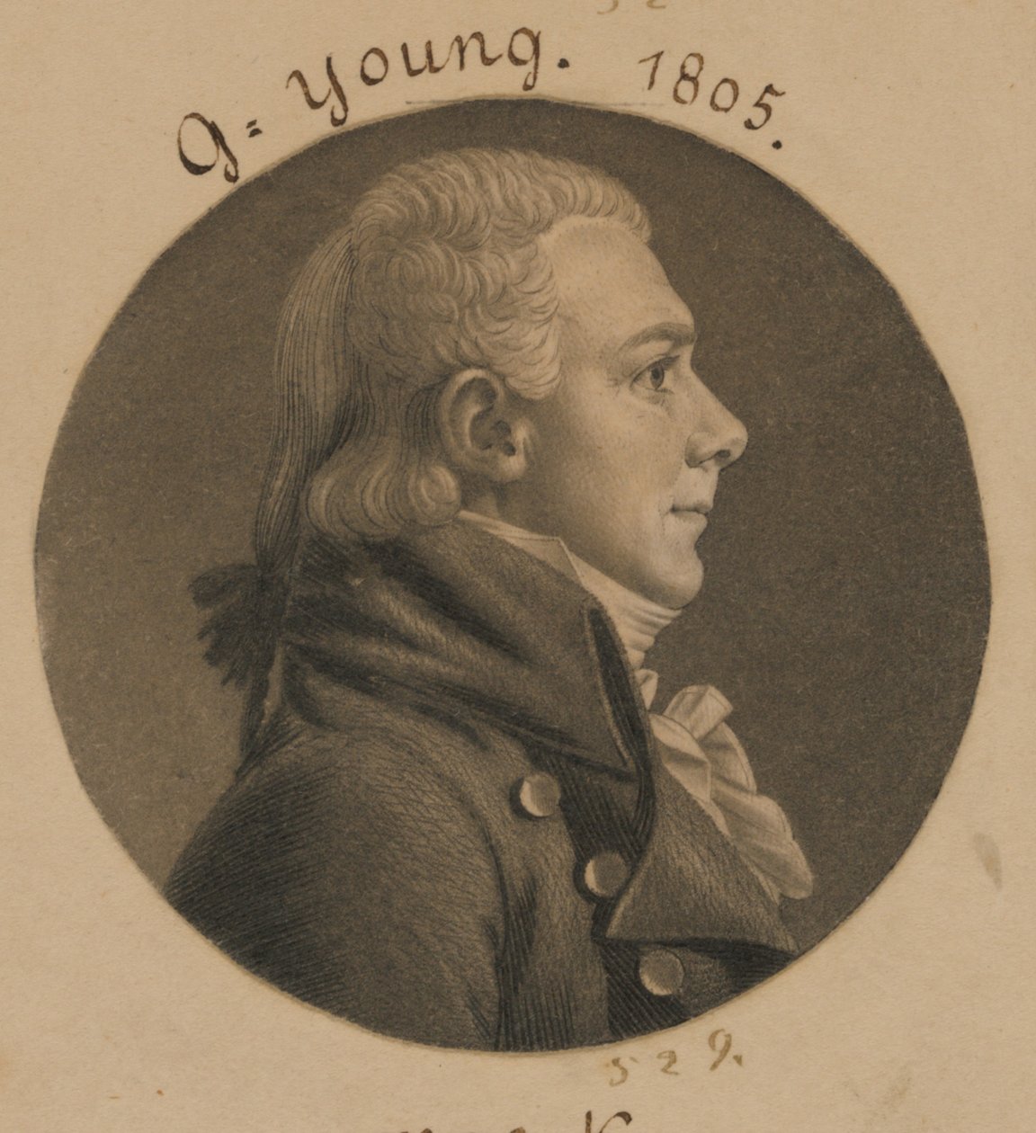George Young door Charles Balthazar Julien Févret de Saint-Mémin