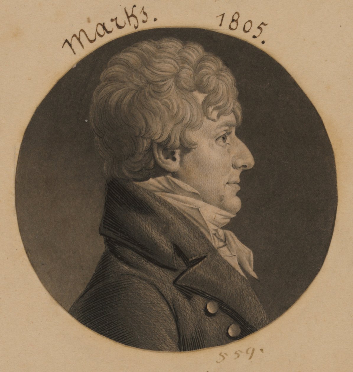 Hyman Marks door Charles Balthazar Julien Févret de Saint-Mémin