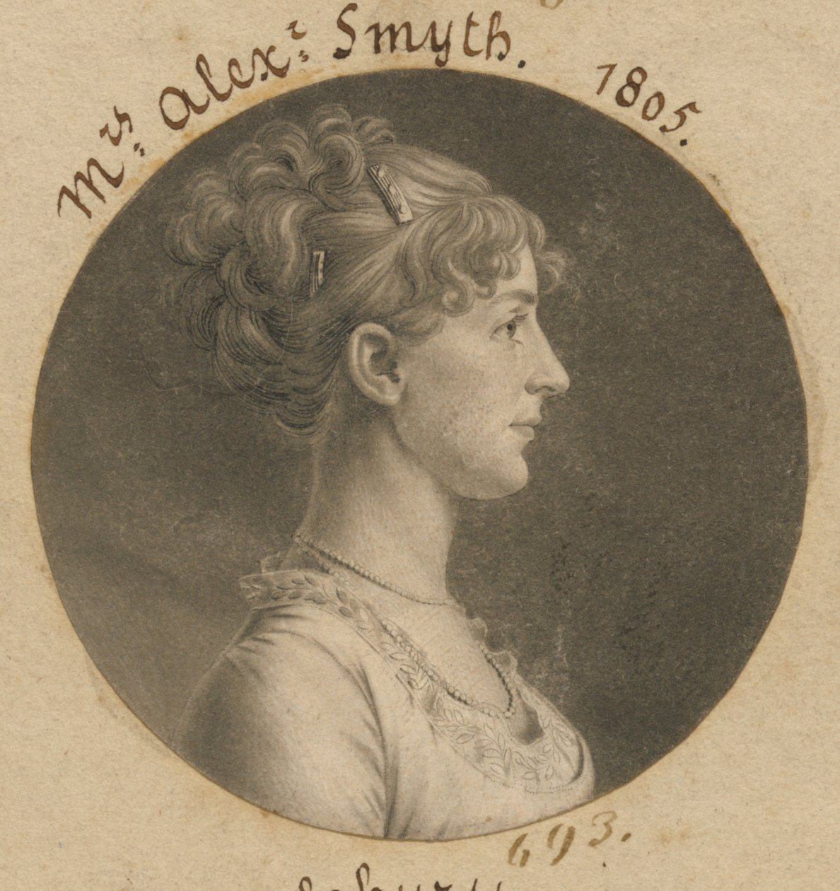 Jane Barr Stuart Newton door Charles Balthazar Julien Févret de Saint-Mémin