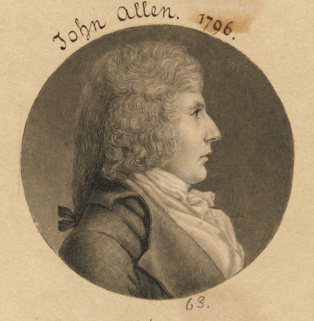 John Allen door Charles Balthazar Julien Févret de Saint-Mémin