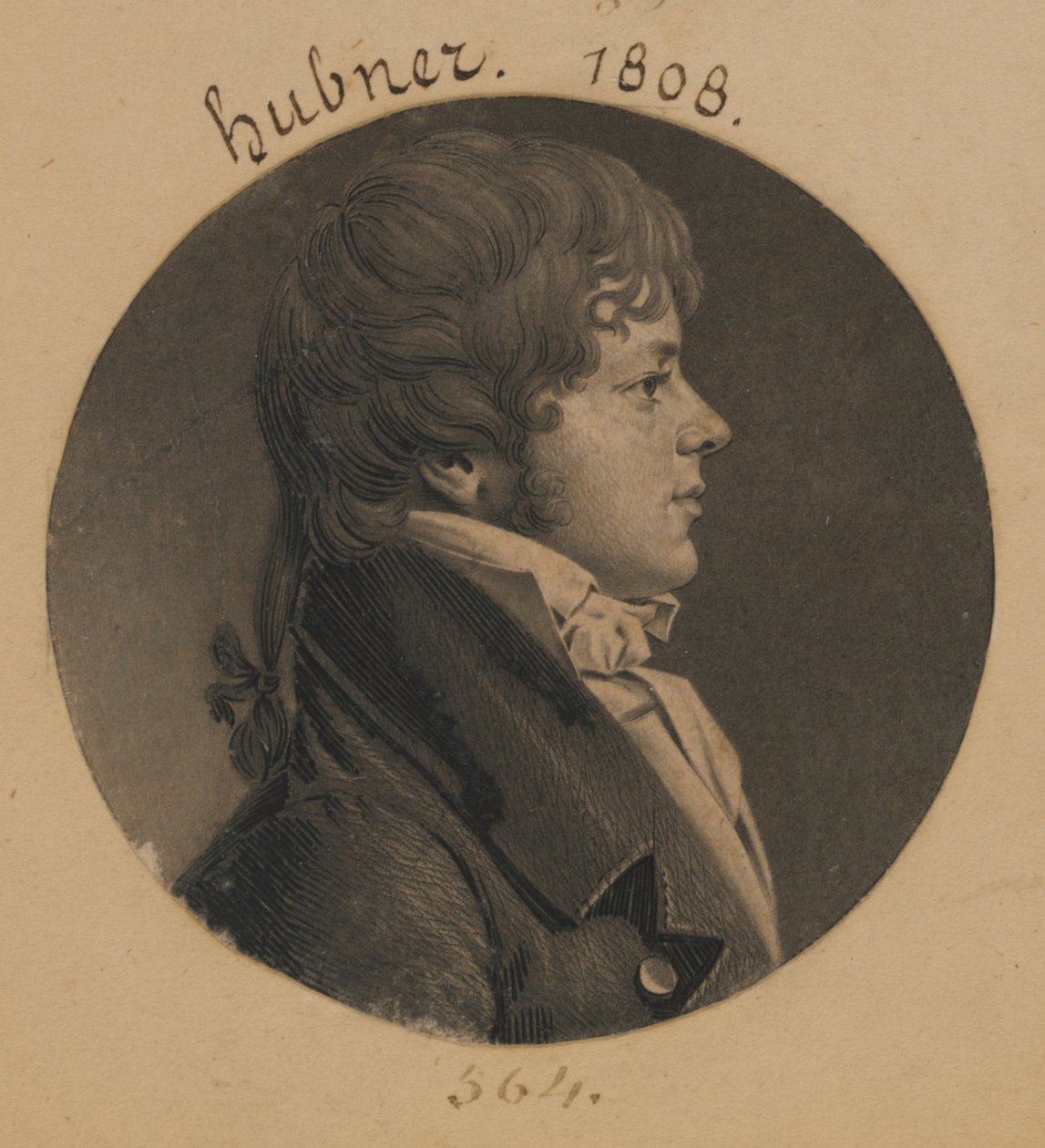 John C. Hubner door Charles Balthazar Julien Févret de Saint-Mémin