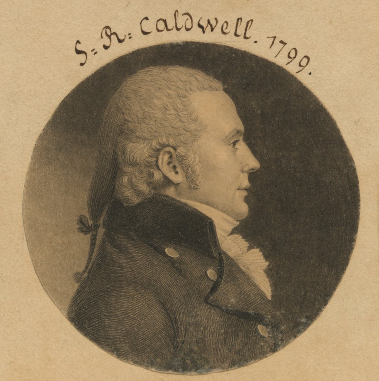 John Edwards Caldwell door Charles Balthazar Julien Févret de Saint-Mémin