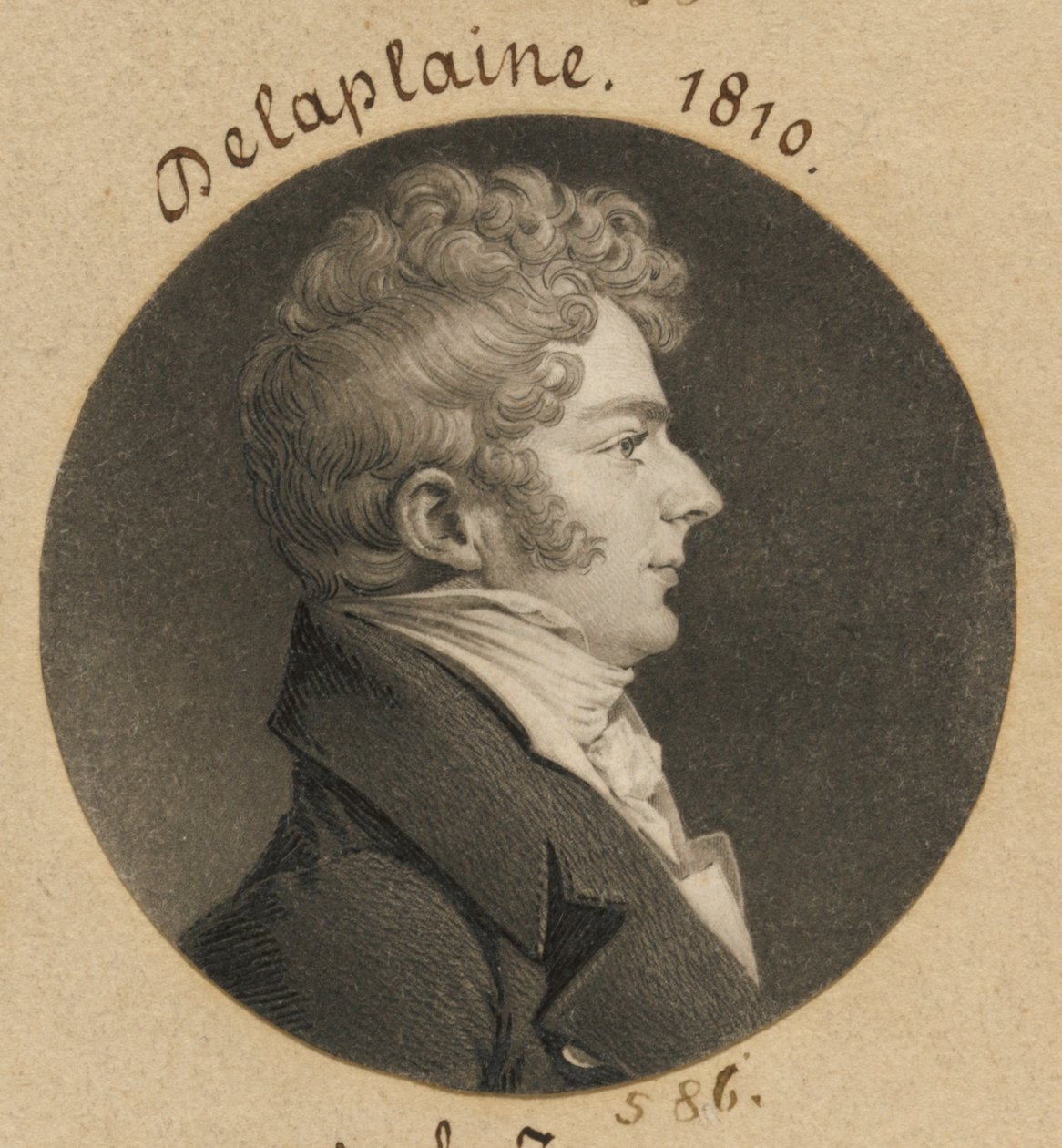 John F. Delaplaine door Charles Balthazar Julien Févret de Saint-Mémin