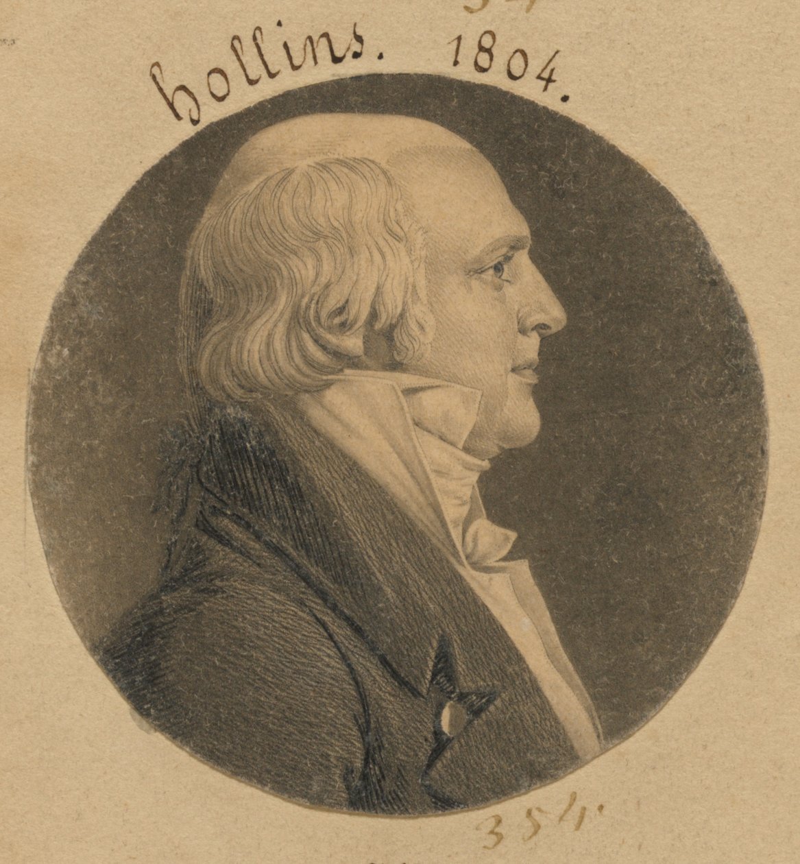 John Hollins door Charles Balthazar Julien Févret de Saint-Mémin