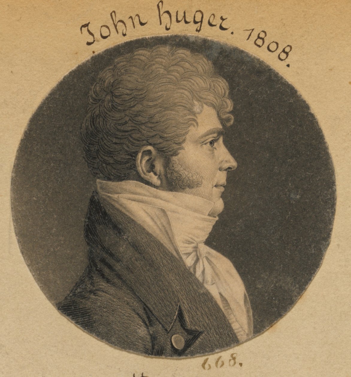 John Huger door Charles Balthazar Julien Févret de Saint-Mémin