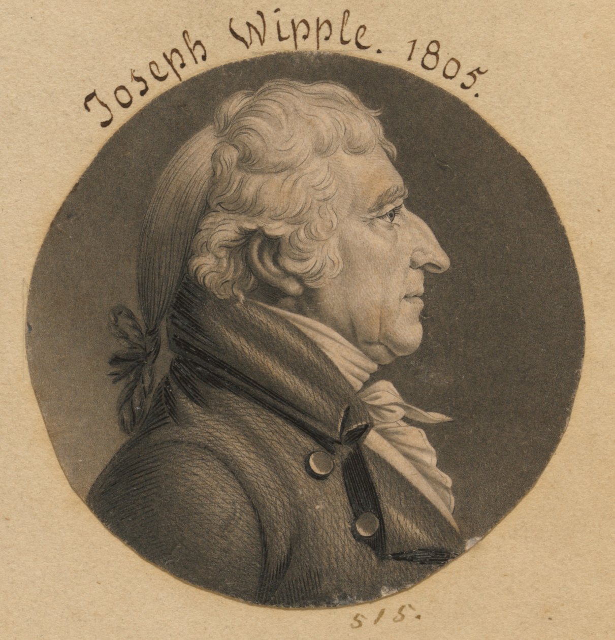 Joseph Whipple door Charles Balthazar Julien Févret de Saint-Mémin