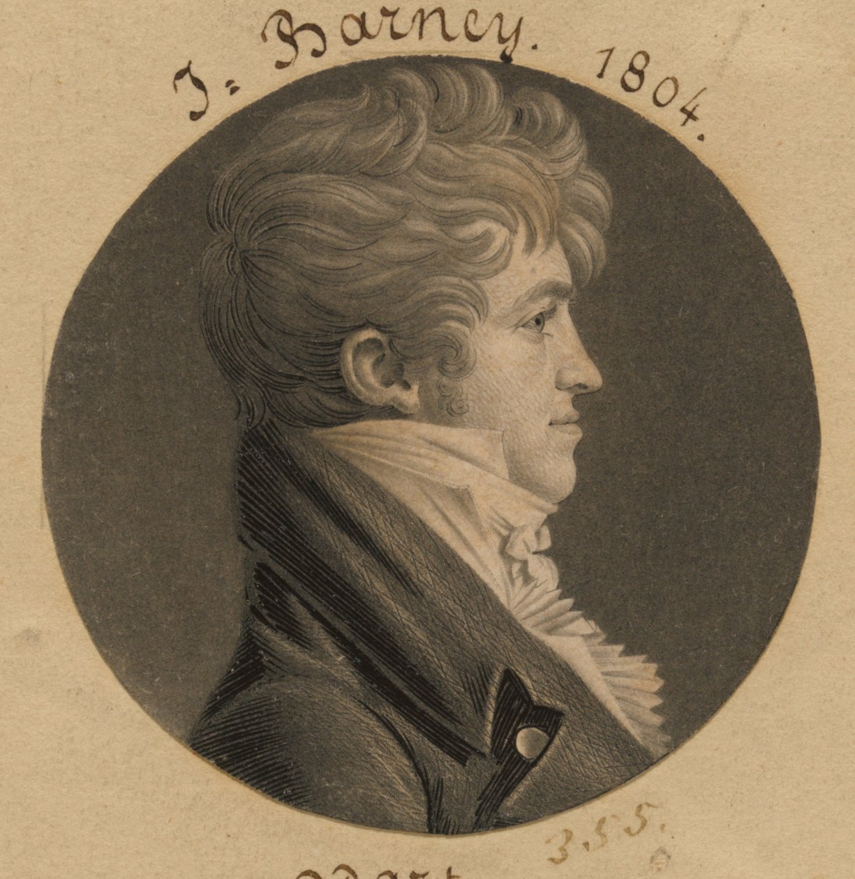 Louis Barney door Charles Balthazar Julien Févret de Saint-Mémin