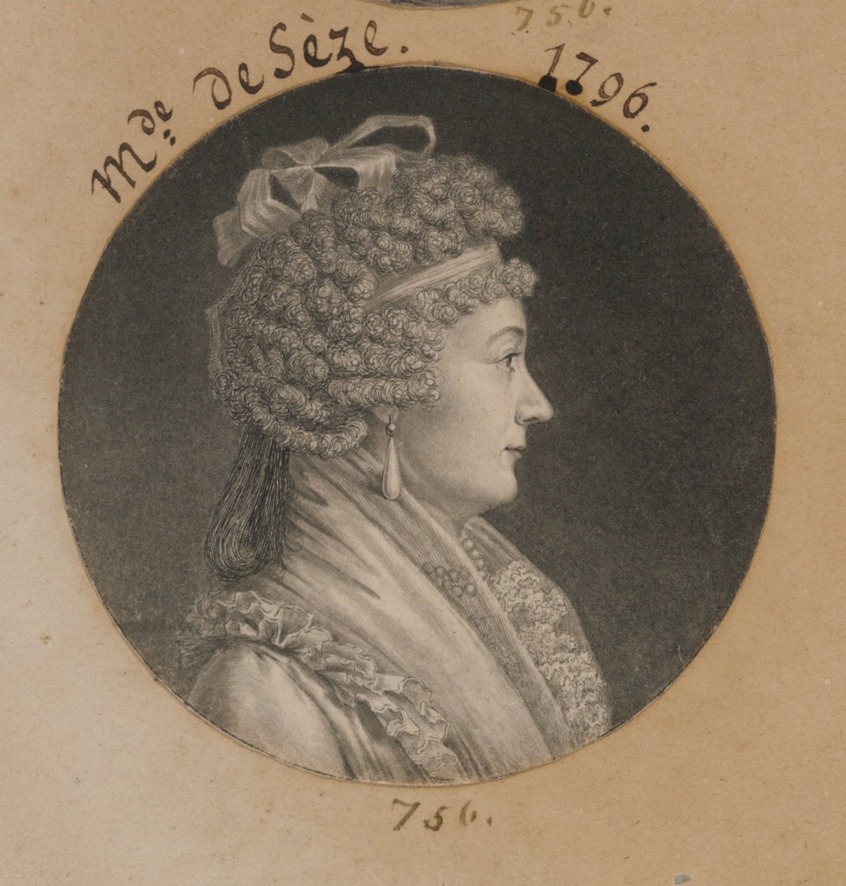 Mevrouw de Sèze door Charles Balthazar Julien Févret de Saint-Mémin