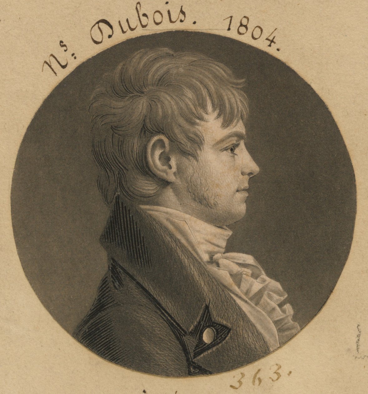 Nicholas DuBois door Charles Balthazar Julien Févret de Saint-Mémin