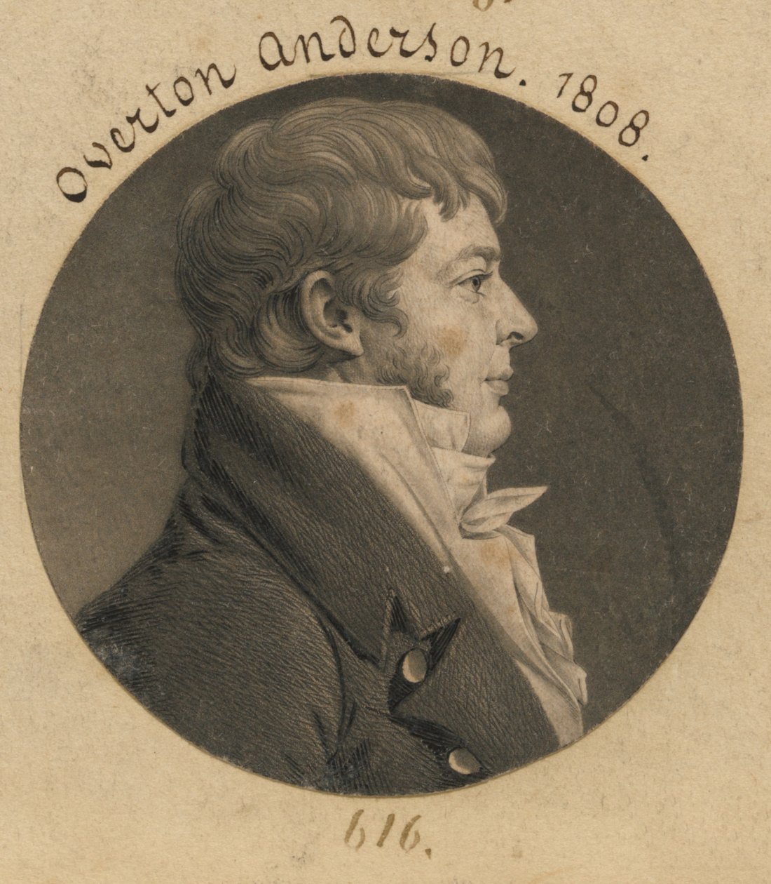 Overton Anderson door Charles Balthazar Julien Févret de Saint-Mémin