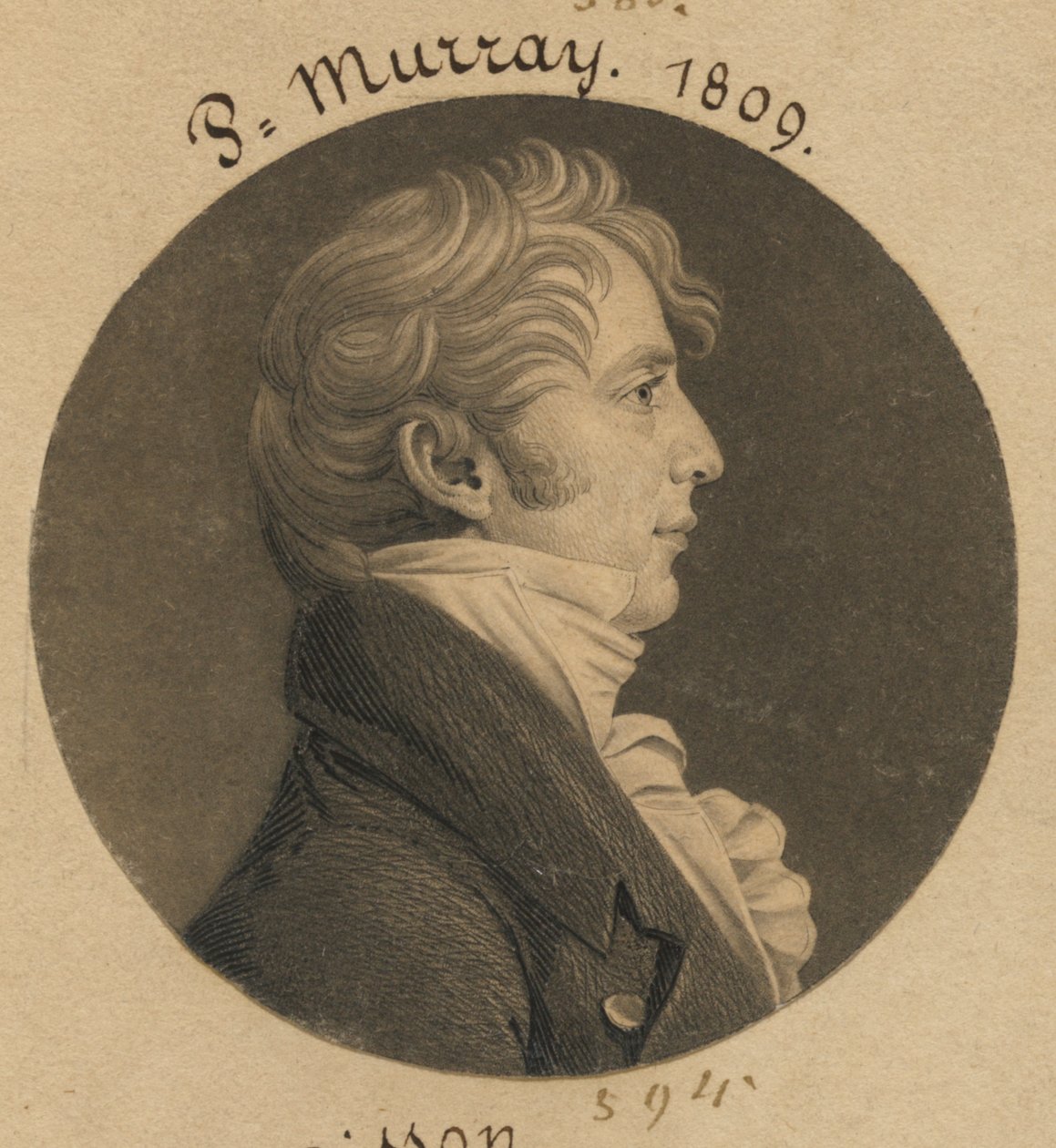 Philip Norborne Nicholas door Charles Balthazar Julien Févret de Saint-Mémin