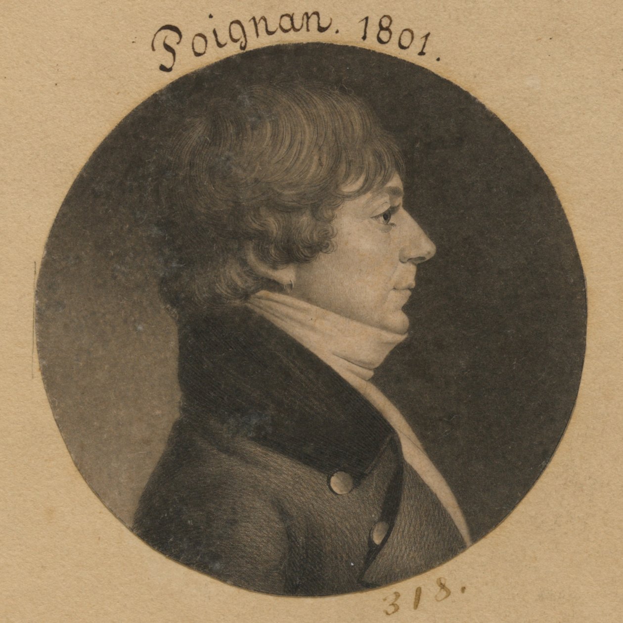 Poignan door Charles Balthazar Julien Févret de Saint-Mémin