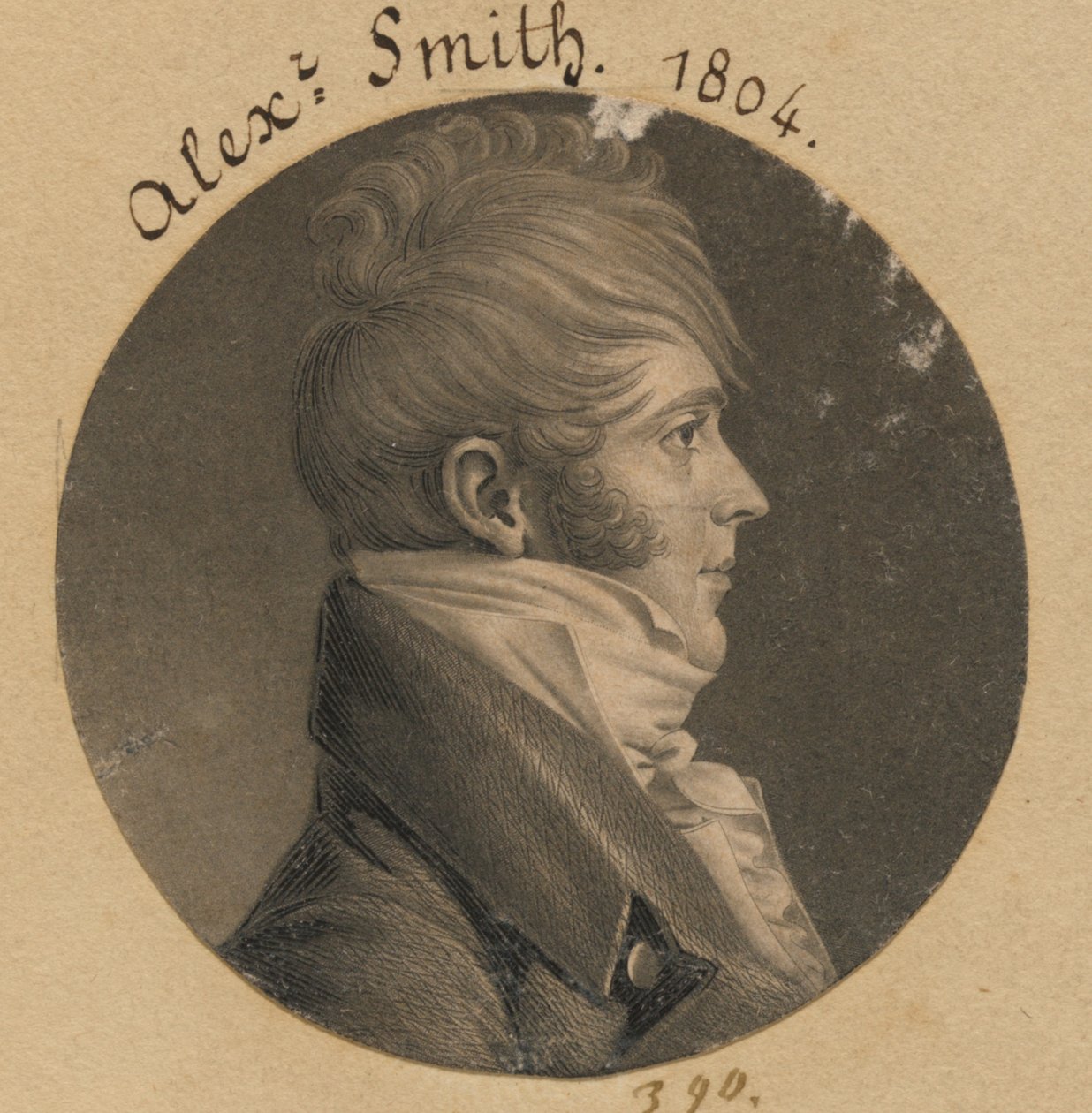 Mogelijk Alexander Smith door Charles Balthazar Julien Févret de Saint-Mémin