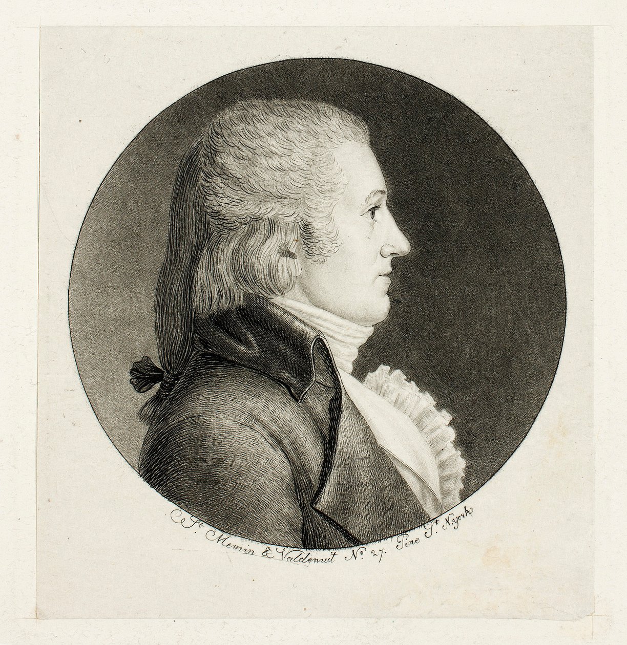 Profielportret, Blake door Charles Balthazar Julien Févret de Saint-Mémin