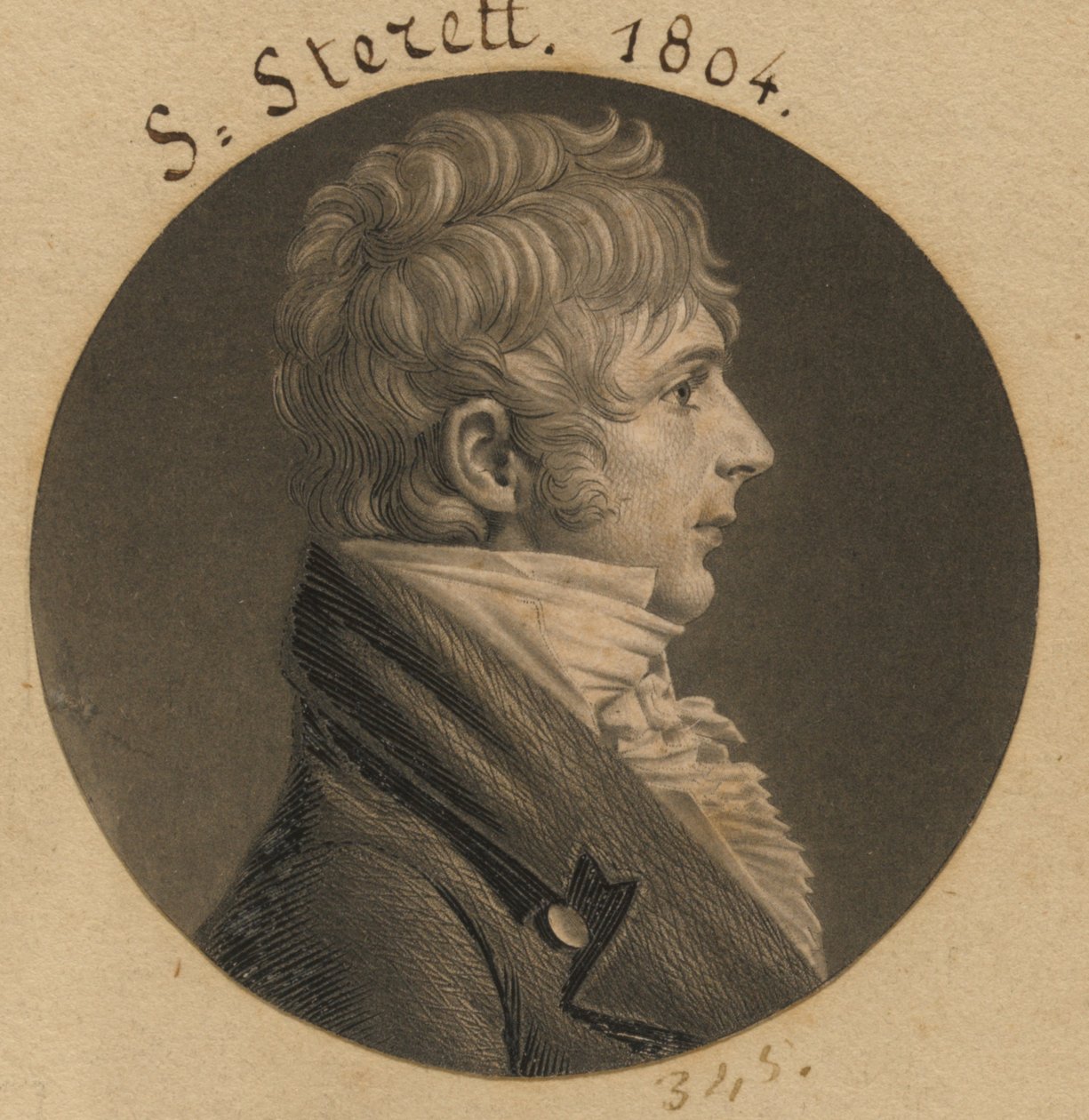 S. Sterett door Charles Balthazar Julien Févret de Saint-Mémin