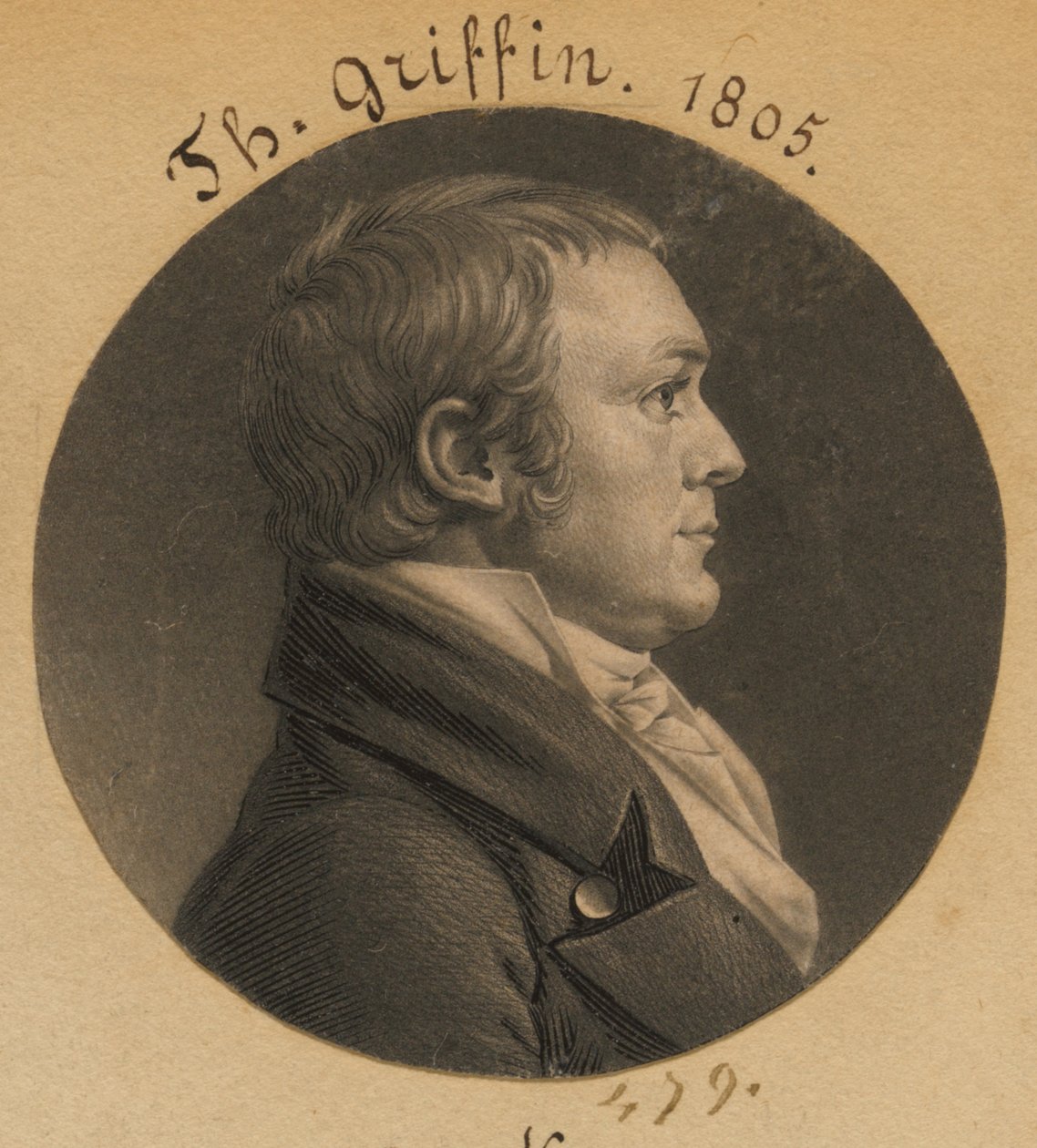 Thomas Griffin door Charles Balthazar Julien Févret de Saint-Mémin