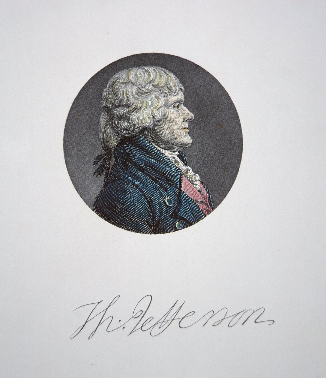 Thomas Jefferson (1743-1826) door Charles Balthazar Julien Févret de Saint Mémin