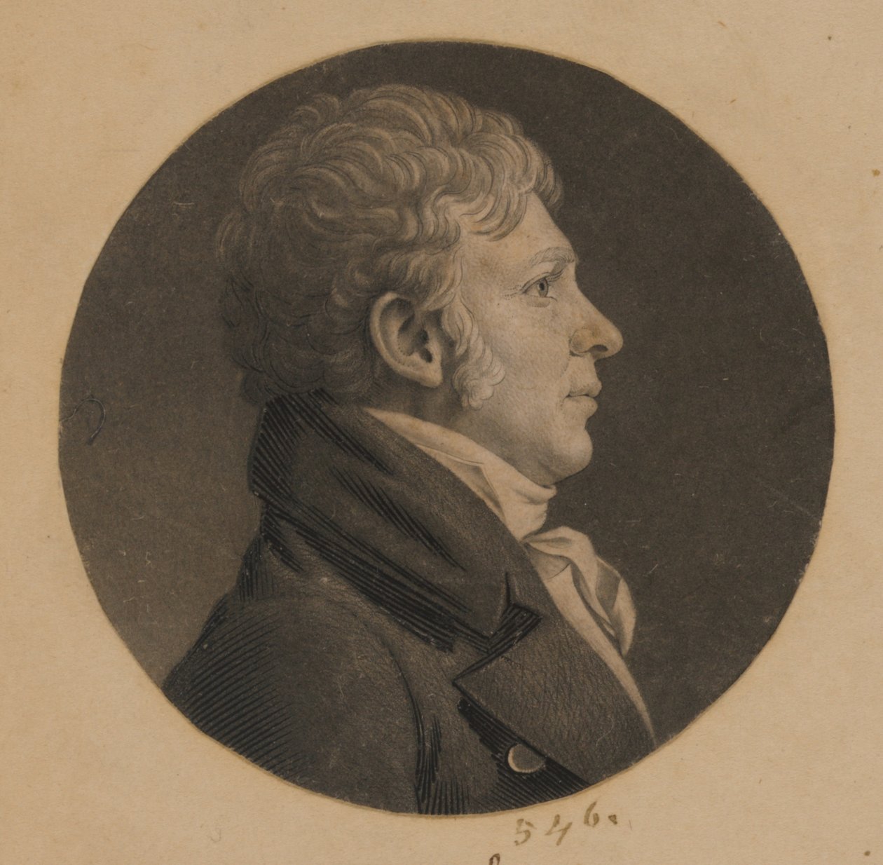 Onbekende man door Charles Balthazar Julien Févret de Saint-Mémin
