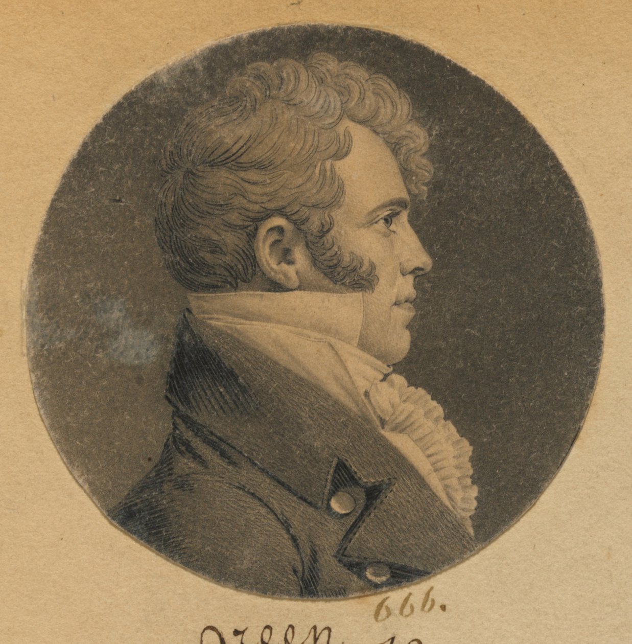 Onbekende man door Charles Balthazar Julien Févret de Saint-Mémin
