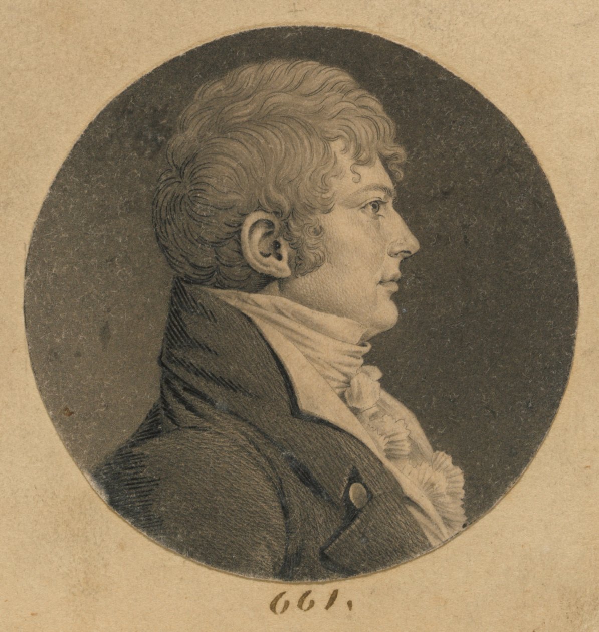 Ongeïdentificeerde man door Charles Balthazar Julien Févret de Saint-Mémin