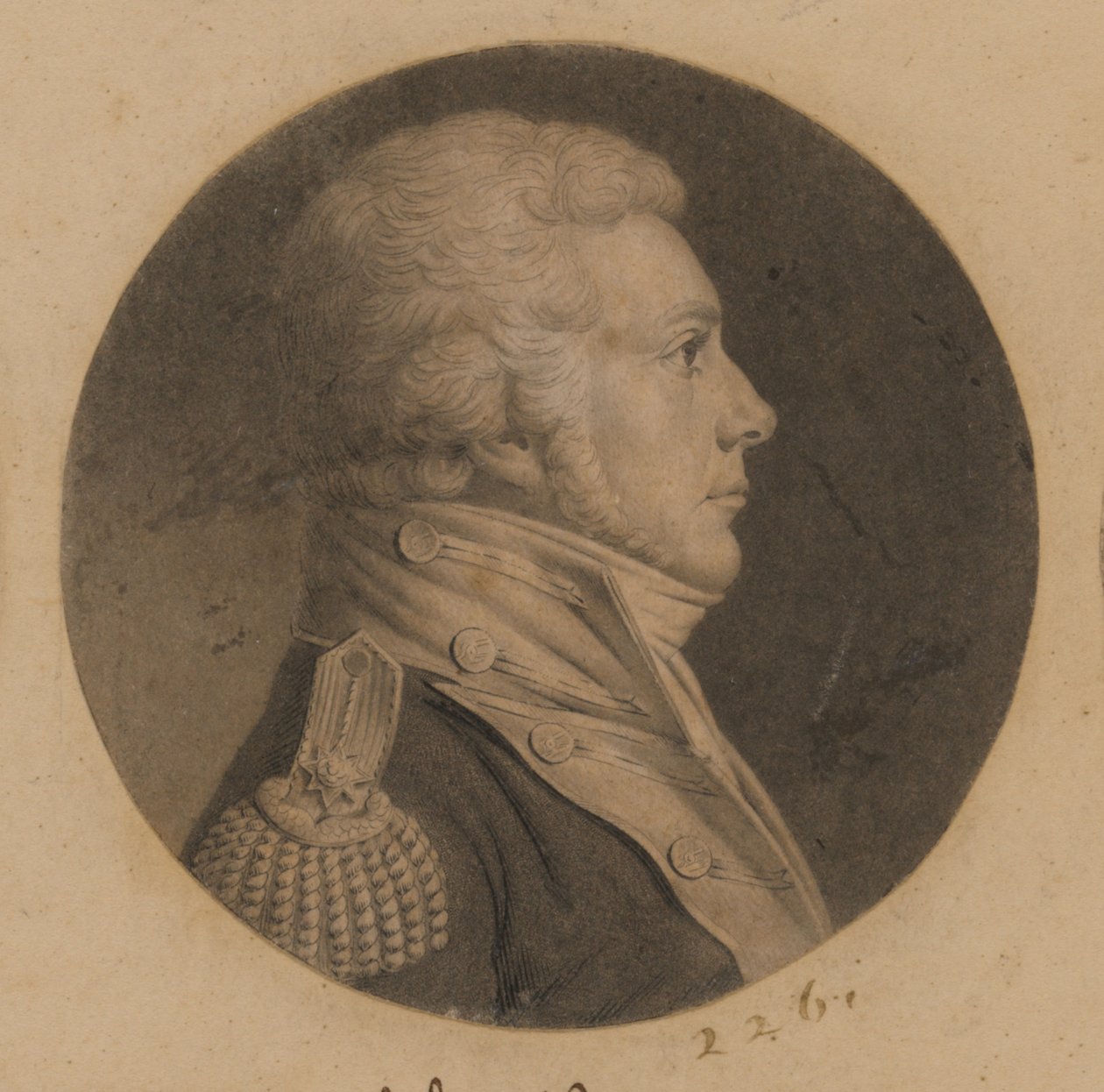 Niet geïdentificeerde man door Charles Balthazar Julien Févret de Saint-Mémin