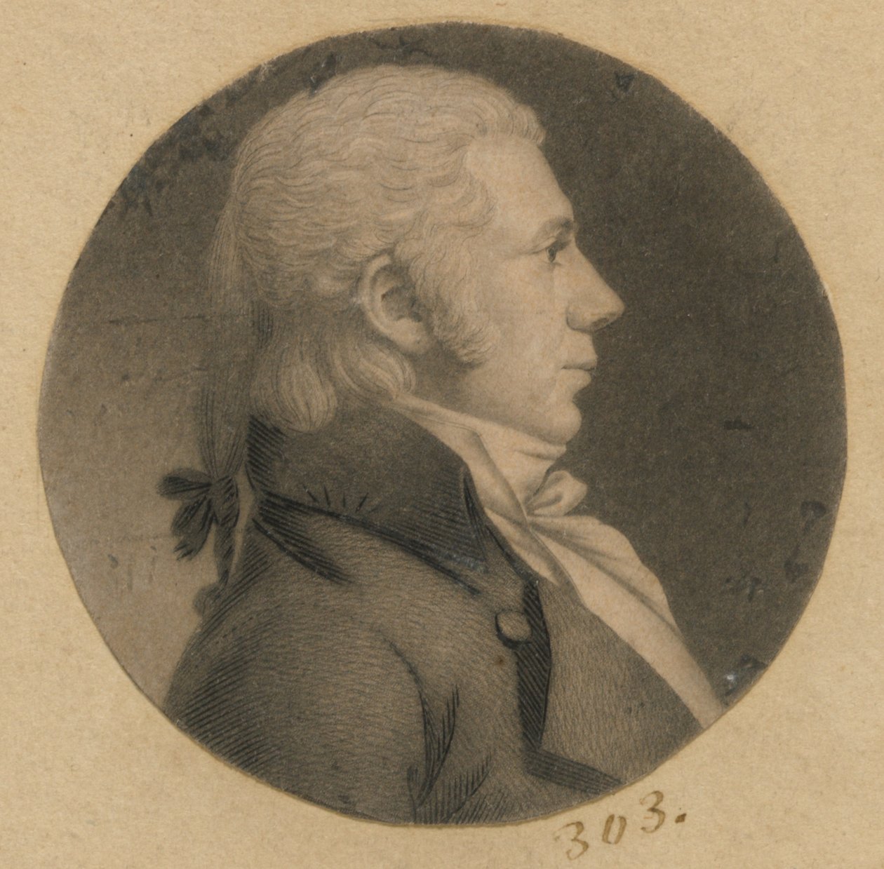 Ongeïdentificeerde man door Charles Balthazar Julien Févret de Saint-Mémin