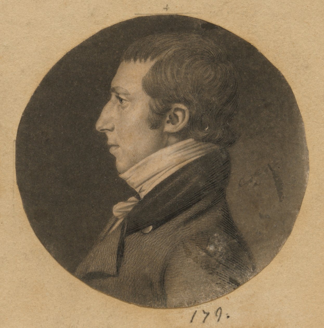 Ongeïdentificeerde man door Charles Balthazar Julien Févret de Saint-Mémin