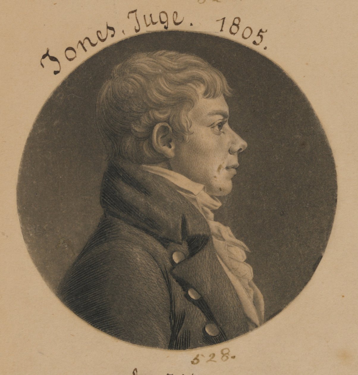 Walter Jones door Charles Balthazar Julien Févret de Saint-Mémin