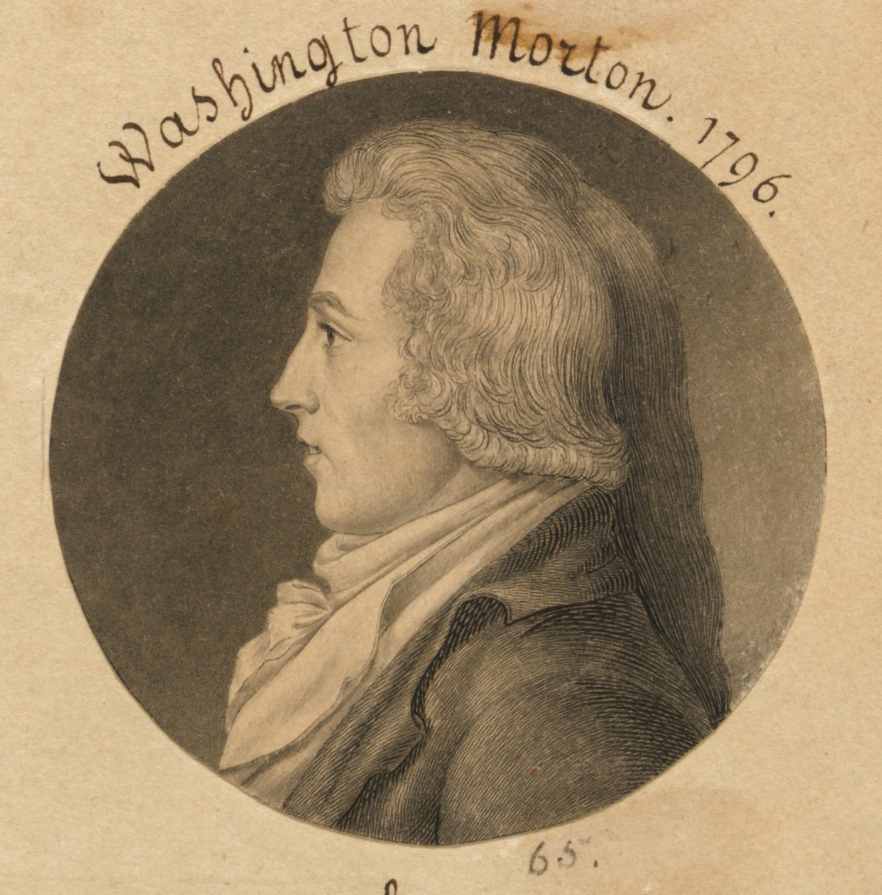 Washington Morton door Charles Balthazar Julien Févret de Saint-Mémin