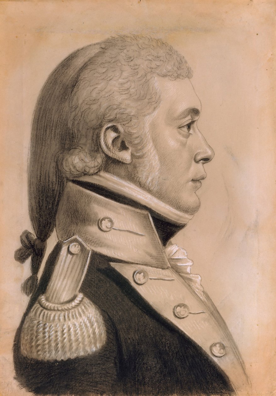 Dyer Sharp Wynkoop, 1800 door Charles Balthazar Julien Févret de Saint Mémin