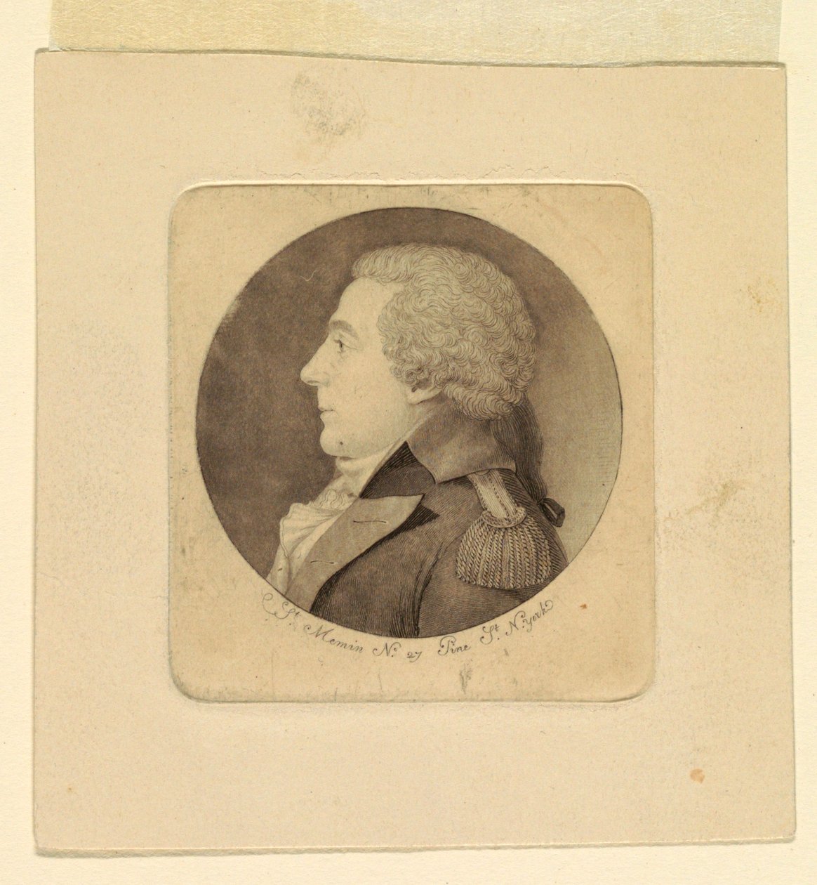 Portret van een Jonge Man door Charles Balthazar Julien Févret de Saint Mémin