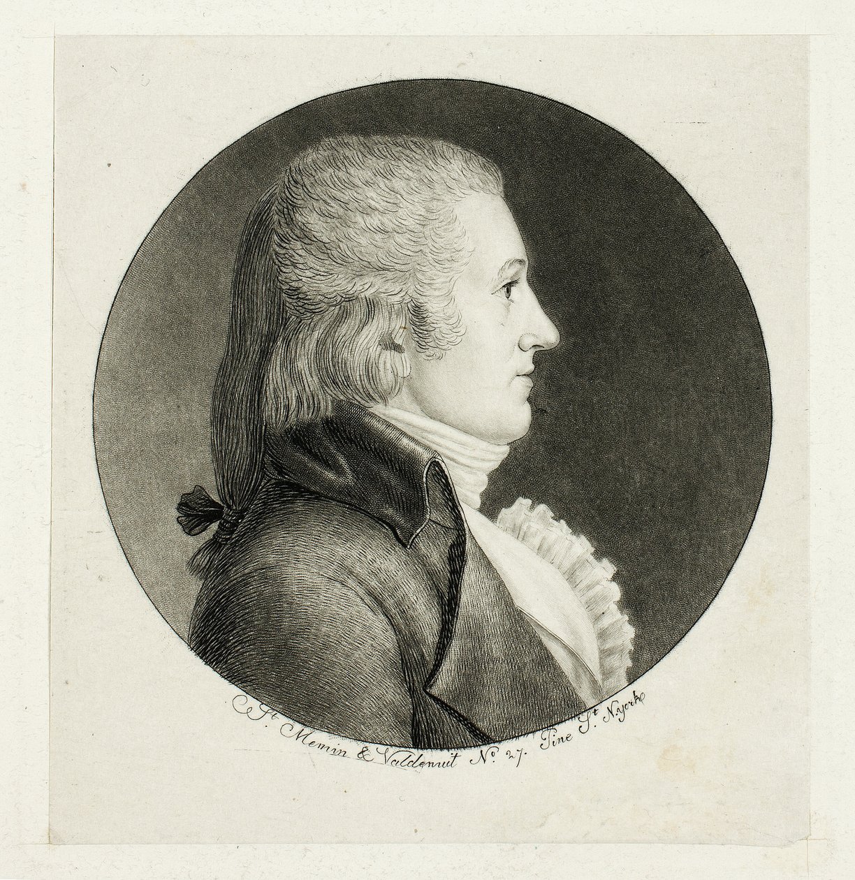 Profielportret, Blake door Charles Balthazar Julien Févret de Saint Mémin