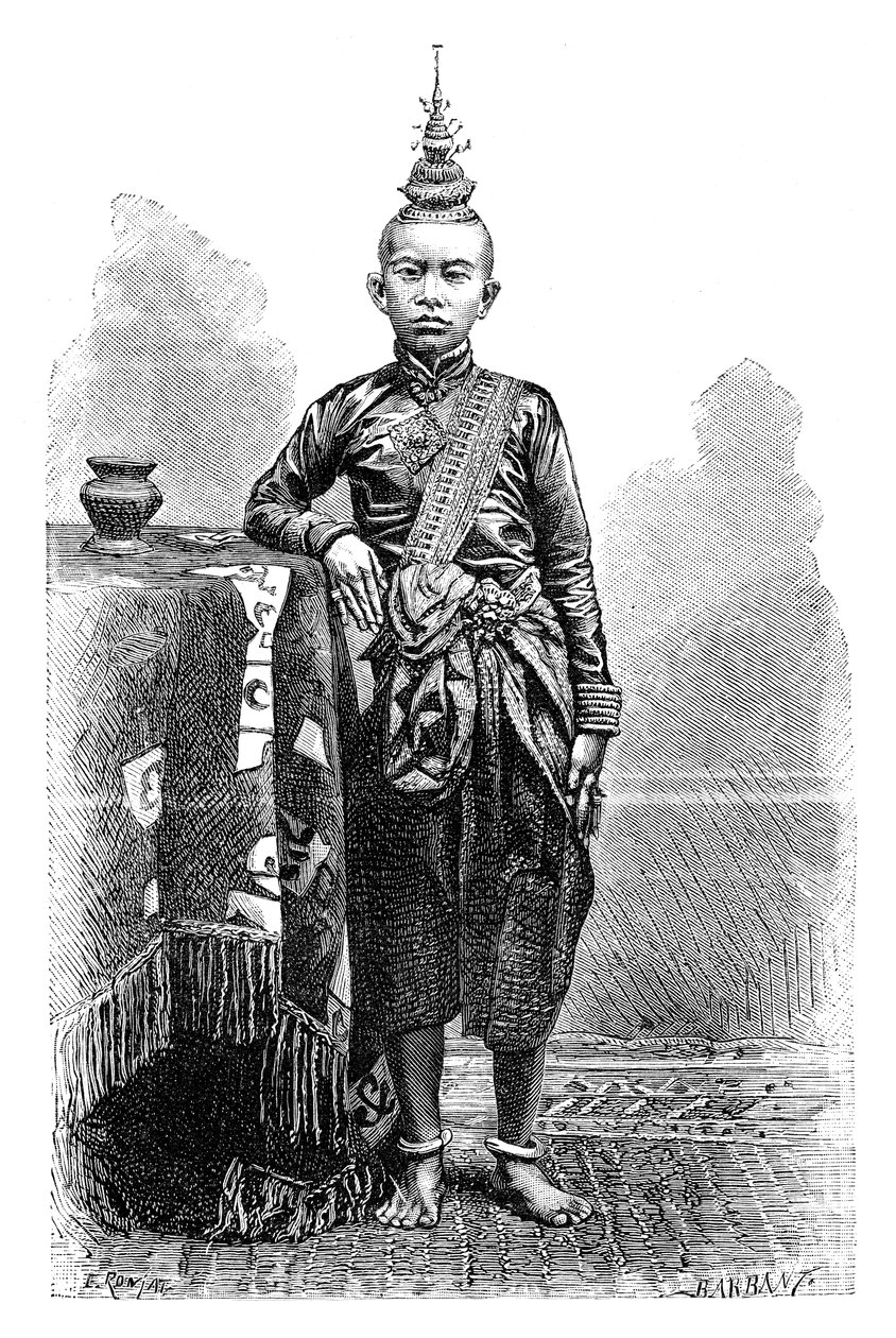 Cambojan, oudste zoon van Narodom, 1895 door Charles Barbant
