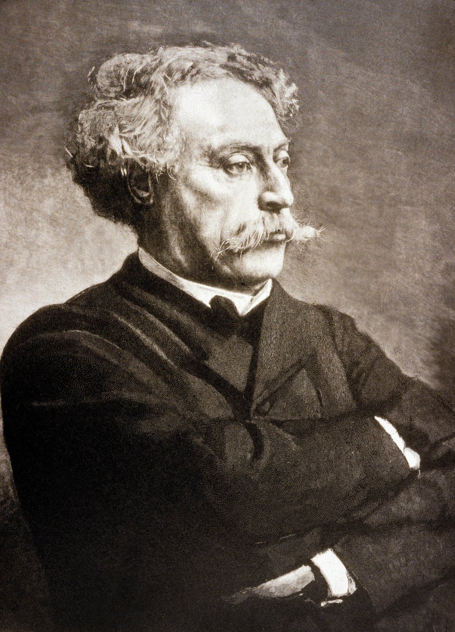 Alexandre Dumas Fils (1824-1895) Franse schrijver, naar Leon Bonnat door Charles Baude