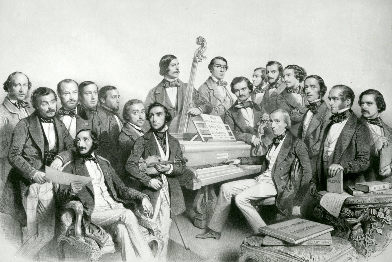De Muzikale Unie, uitgegeven door Hanhart, 1851 door Charles Baugniet