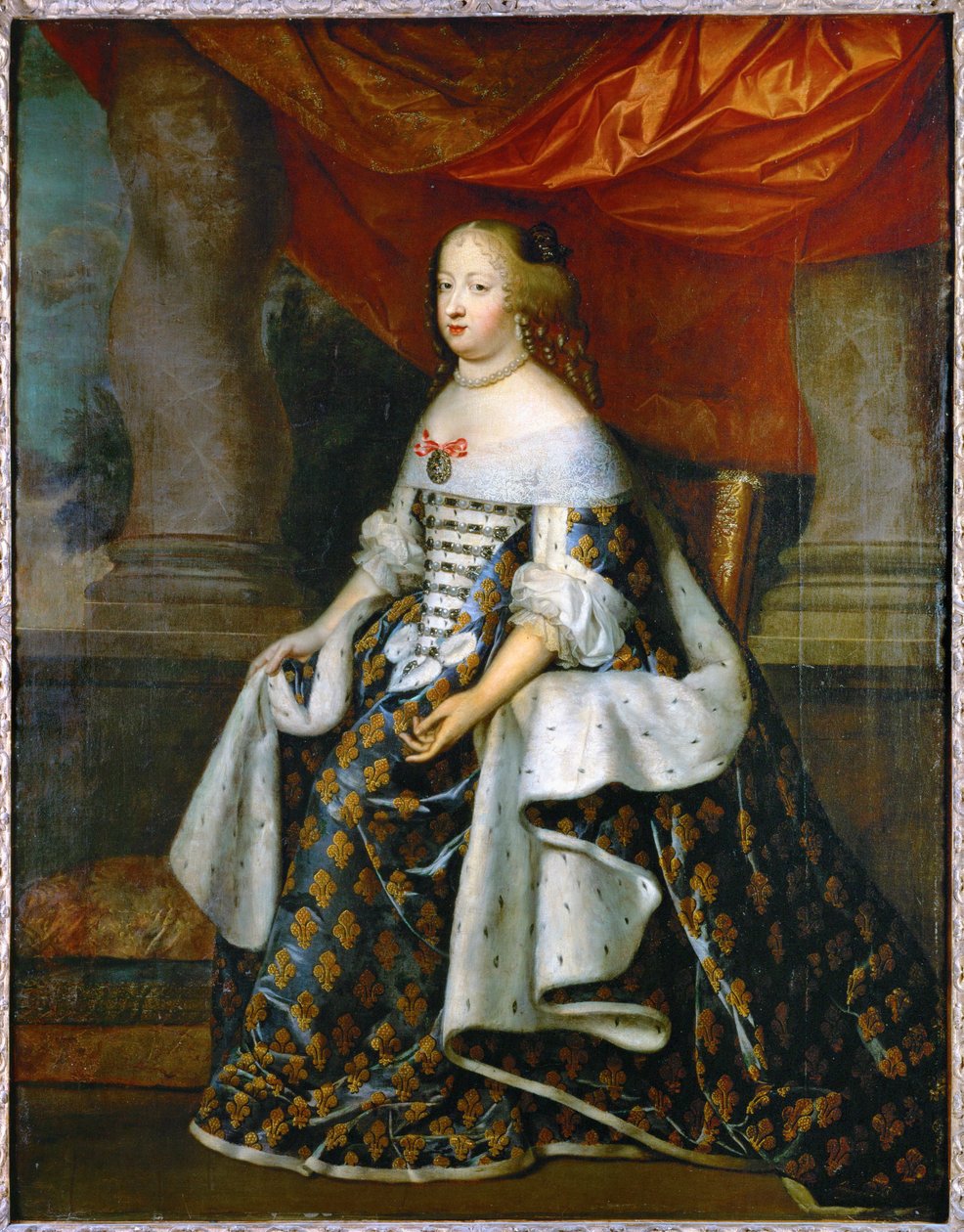 Marie Therese van Oostenrijk, koningin van Frankrijk, vrouw van Lodewijk XIV ... (schilderij op doek) door Charles Beaubrun