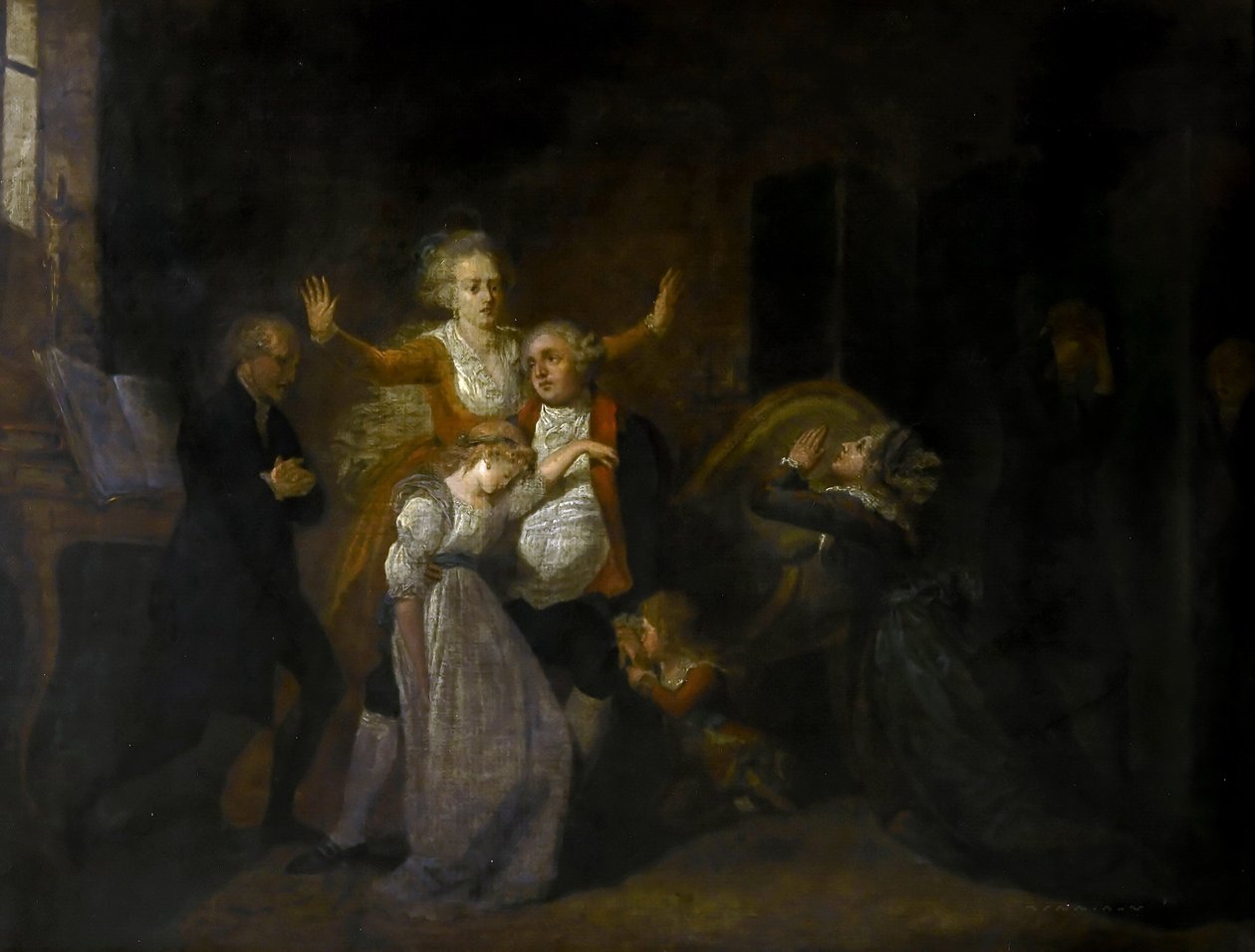 Afscheid van Lodewijk XVI door zijn Familie in de Tempel door Charles Benazech