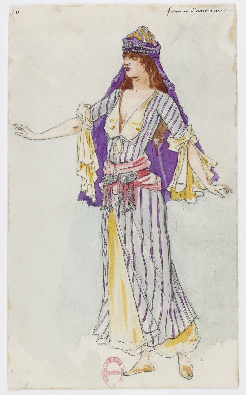 Holmès - De Zwarte Berg - kostuumontwerpen van Charles Bianchini - 16. Vrouw uit Armenië door Charles Bianchini