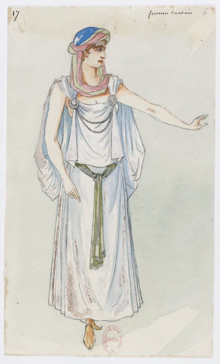 Holmès - De Zwarte Berg - kostuumontwerpen van Charles Bianchini - 17. Berberse vrouw door Charles Bianchini