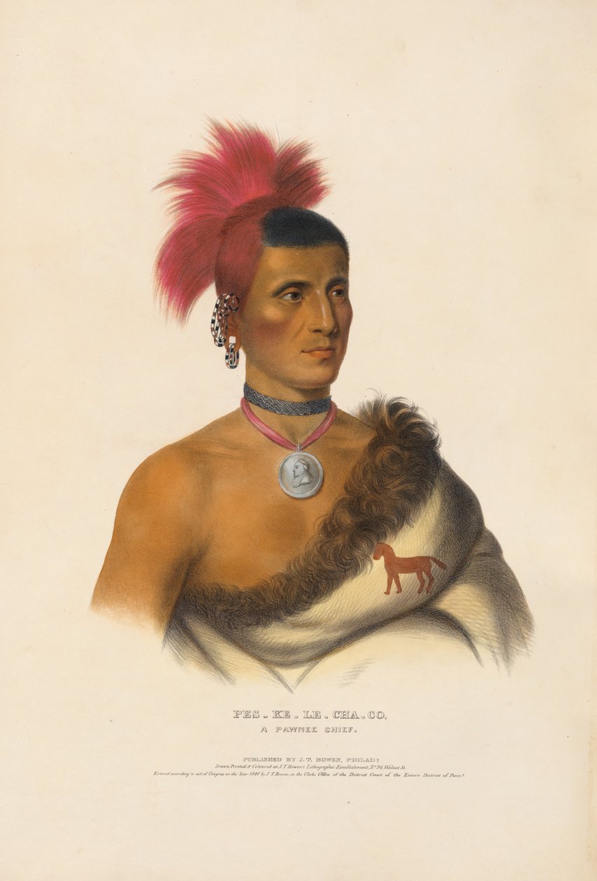Pes-ke-le-cha-co - Een Pawnee-opperhoofd door Charles Bird King