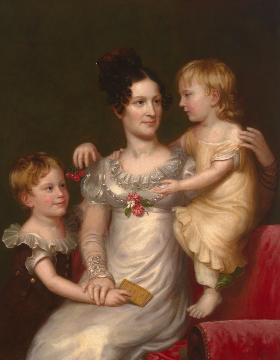 Sarah Weston Seaton met haar kinderen Augustine en Julia door Charles Bird King