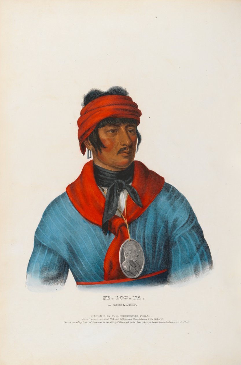 Se-loc-ta - een Creek-opperhoofd door Charles Bird King