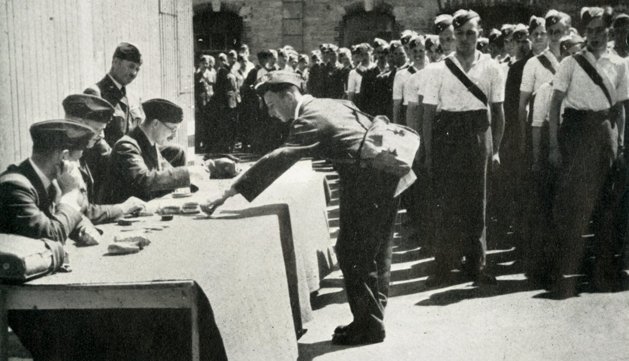 Betaaldag markeert het leven in de Koninklijke Luchtmacht op regelmatige intervallen, 1941 door Charles Brown