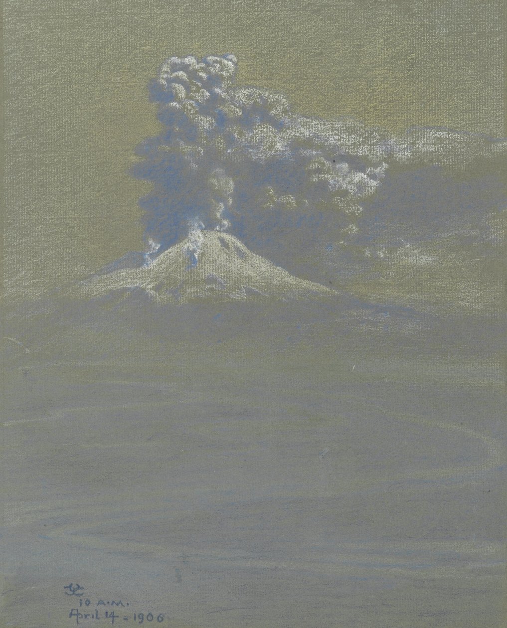Een regen van as op Ottaviano, 14 april 1906 door Charles Caryl Coleman