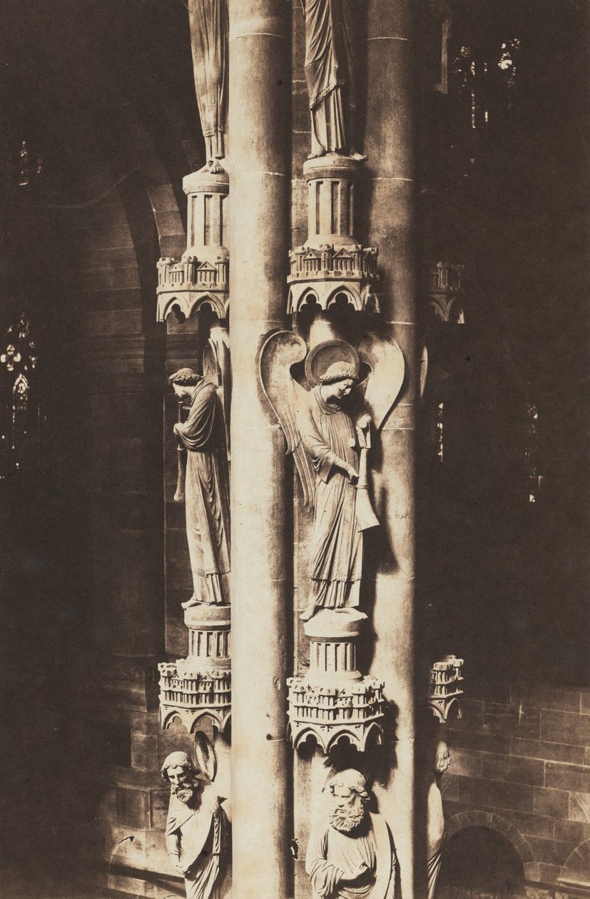Kathedraal van Straatsburg, Zuil van de Engel, ca. 1858 (foto) door Charles David Winter